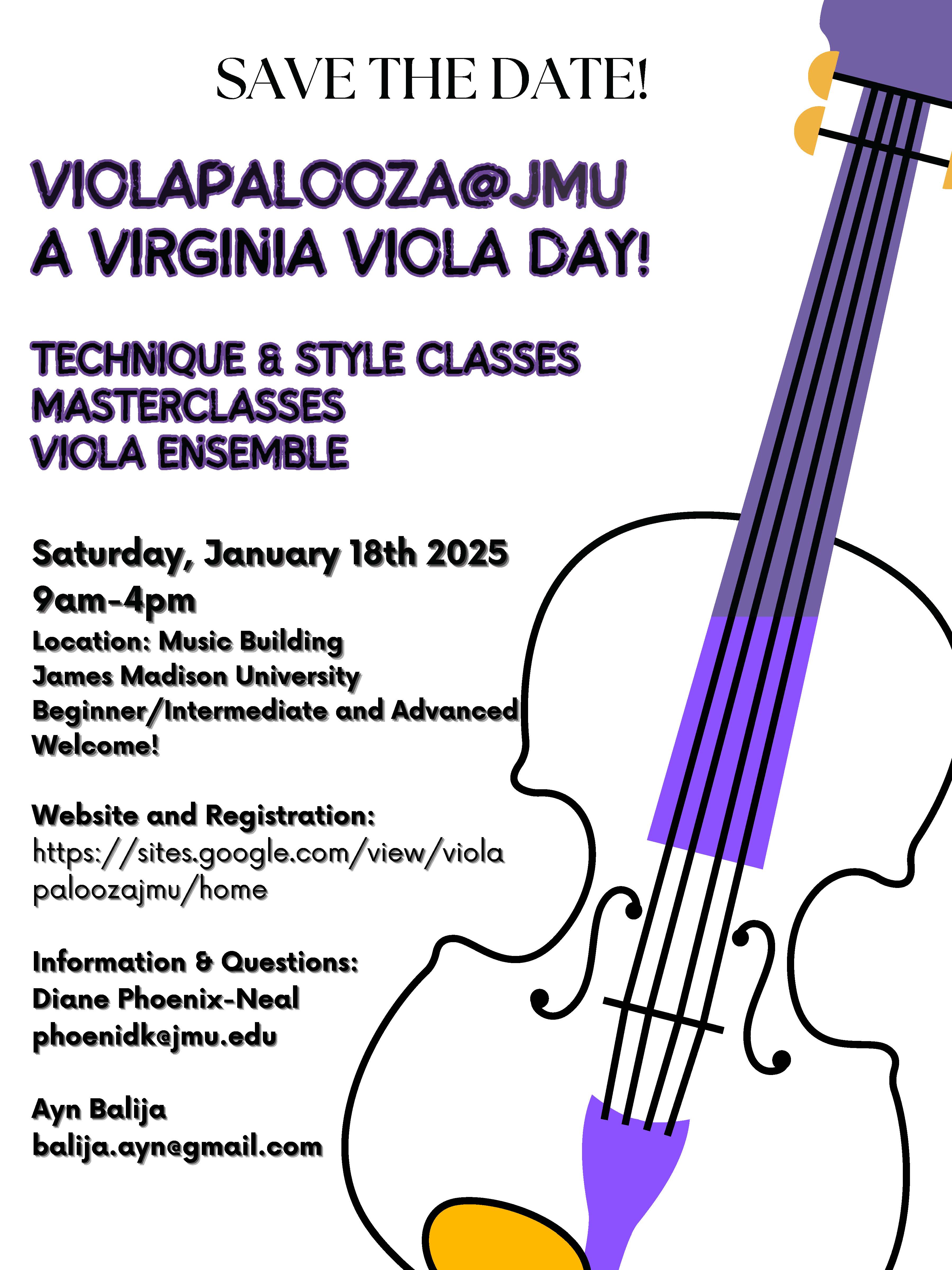 Violapalooza@jmu Virginia Viola Day 2025